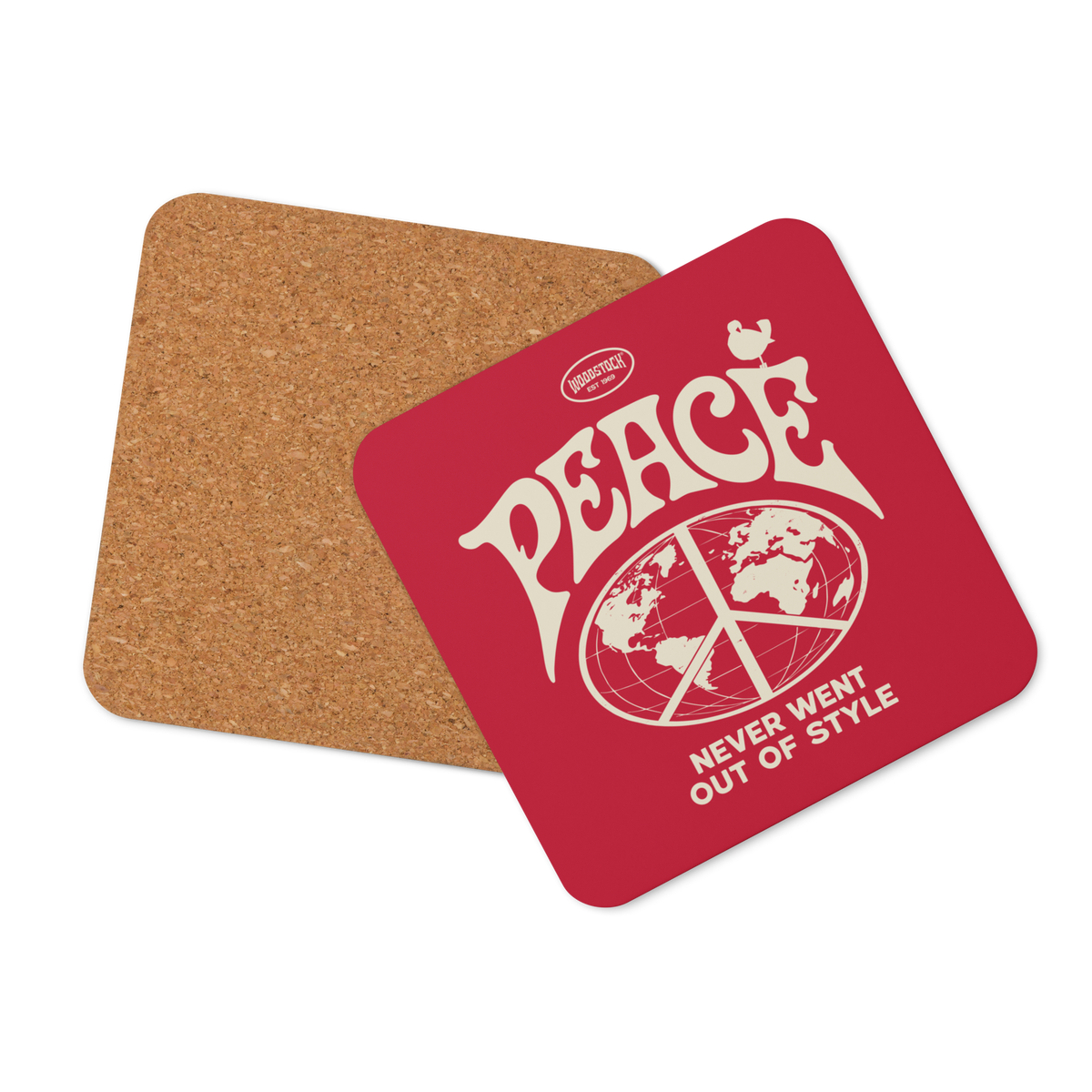 Woodstock Cork Back Coaster