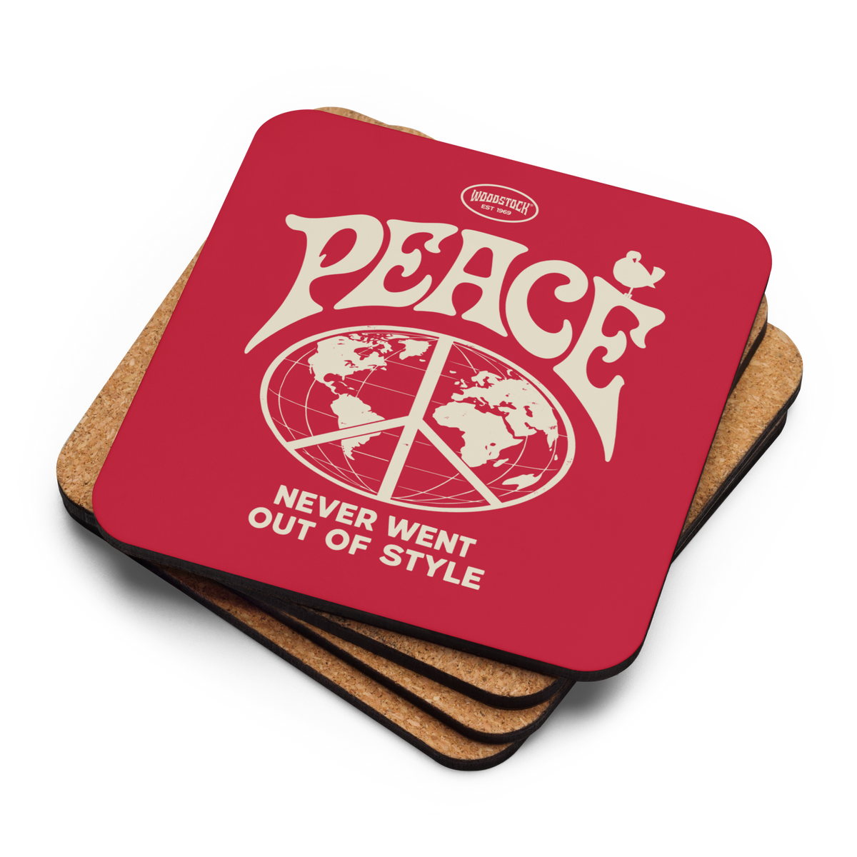Woodstock Cork Back Coaster